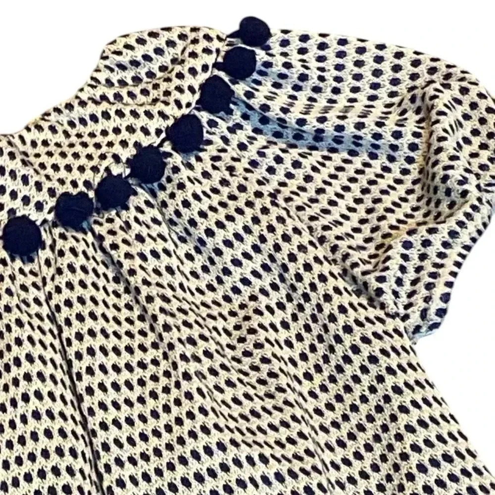 Adorable little girl dress size 7 polka dots and Pom poms! - Picture 2 of 7